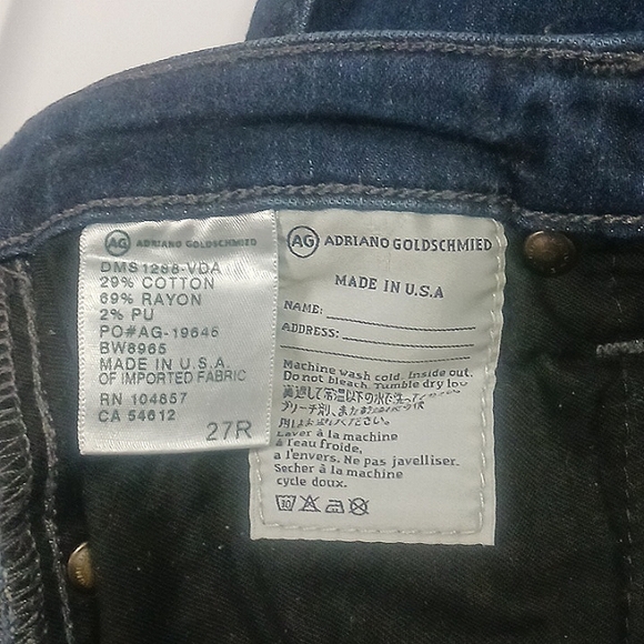 AG Adriano Goldschmied the Legging super skinny dark wash jeans size 4 / 27R - Picture 11 of 16